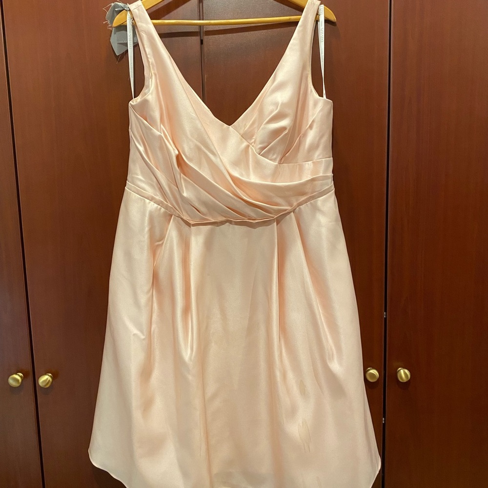 David’s Bridal Pink Bridesmaid Gown